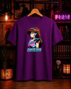 T-Shirt Anime Cyber Diva Μωβ