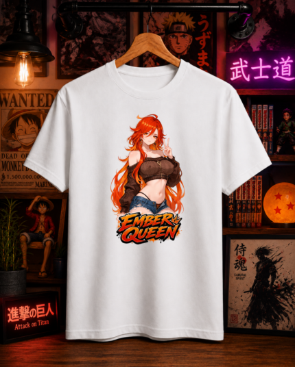 T-Shirt Anime Ember Queen Λευκό