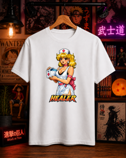 T-Shirt Anime Healer Λευκό