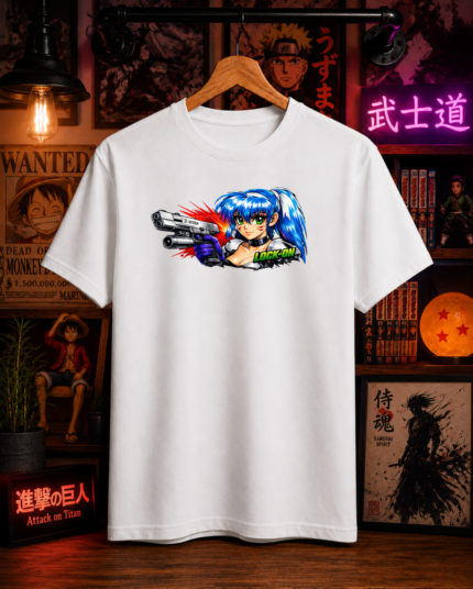 T-Shirt Anime Lock On Λευκό