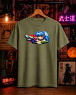 T-Shirt Anime Lock On Χακί