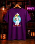 T-Shirt Anime Nurse Mode Μωβ