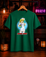 T-Shirt Anime Nurse Mode Πράσινο