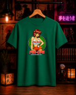 T-Shirt Anime Pin Ups Πράσινο
