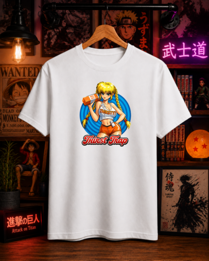 T-Shirt Anime Thirst Trap Λευκό