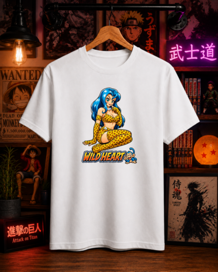 T-Shirt Anime Wild Heart Λευκό