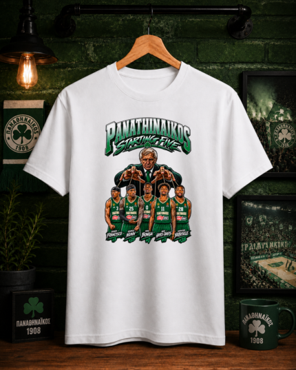 T-Shirt Παναθηναϊκός Starting Five Λευκό