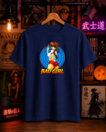 T-Shirt Anime Bad Girl Μπλε