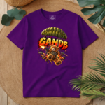 T-Shirt GandB Fighter Bear Μωβ