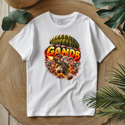 T-Shirt GandB Fighter Elephant Λευκό
