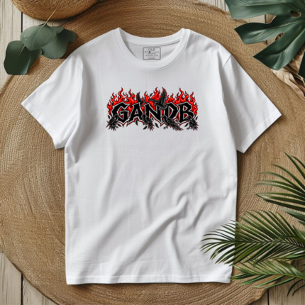 T-Shirt GandB Fire Ravens Λευκό