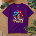 T-Shirt GandB Football Bear Μωβ