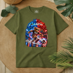 T-Shirt GandB Football Bear Χακί