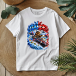 T-Shirt GandB Getaway Bear Λευκό