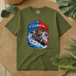T-Shirt GandB Getaway Bear Χακί