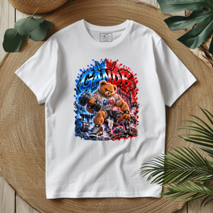 T-Shirt GandB Gym Bear Λευκό