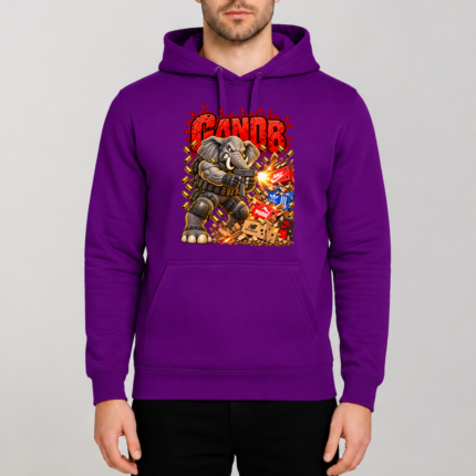 Φούτερ GandB Wild Elephant Μωβ