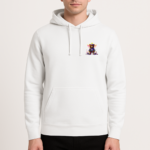 Φούτερ Streetwear Teddy Μπροστά Λευκό